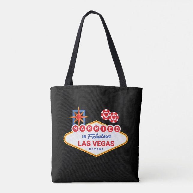 Las Vegas Wedding - Couple Married in Las Vegas Tote Bag (Back)