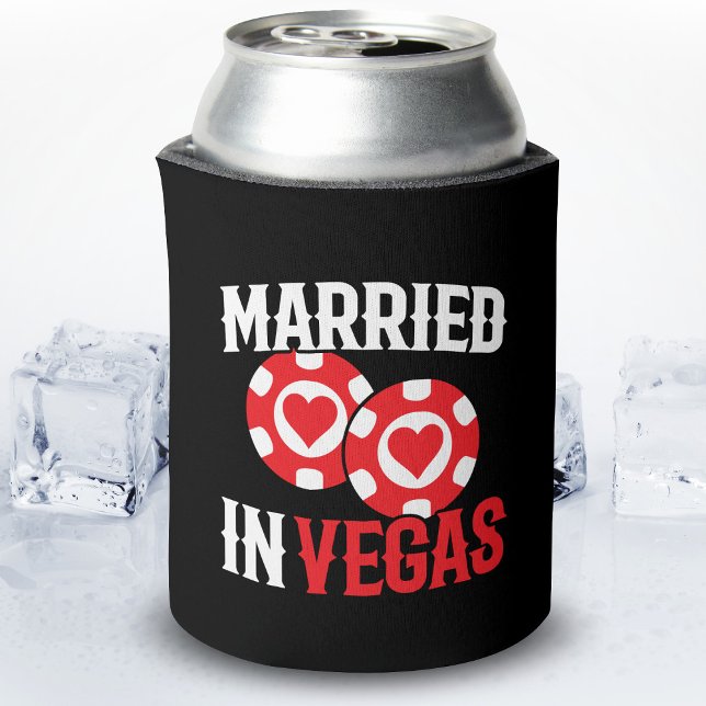 Las Vegas Wedding - Couple Married In Vegas Can Cooler (Creator Uploaded)