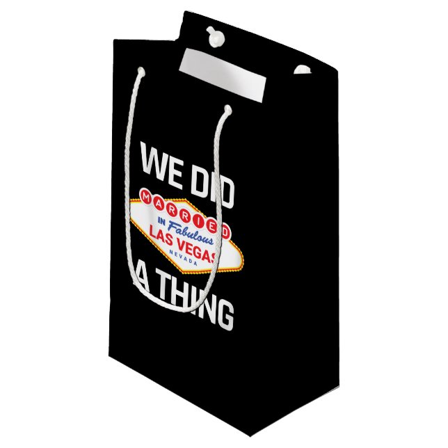 Las Vegas Wedding - Couple Married in Vegas Small Gift Bag (Front Angled)