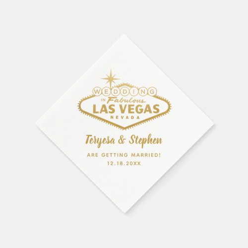 Las Vegas Wedding Custom Napkins