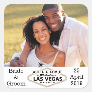 Las Vegas Wedding Custom Photo Envelope Seals
