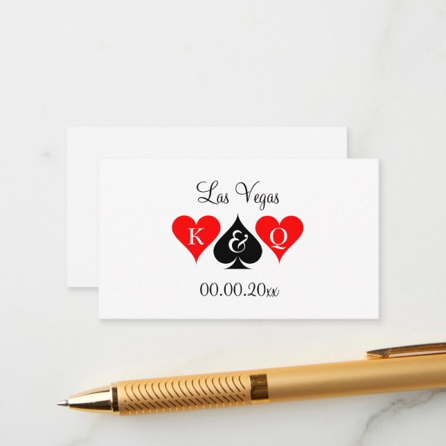 Las Vegas wedding destination chic enclosure card (Front/Back In Situ)