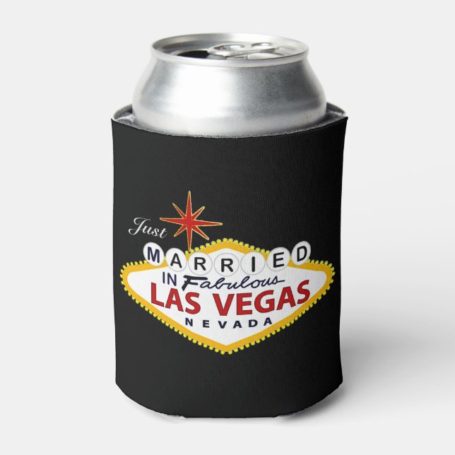 Las Vegas Wedding Favor Custom Can Cooler (Can Front)