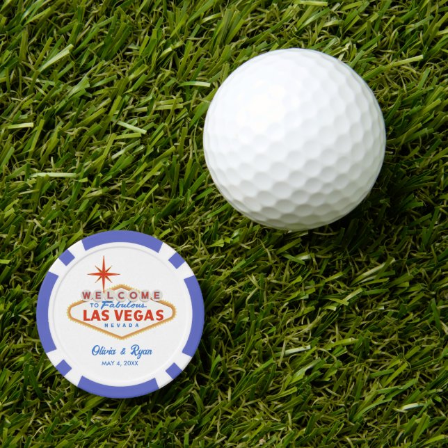Las Vegas Wedding Favor Groomsmen Golf Gift Poker Chips (Golf Ball Marker)