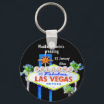 Las Vegas Wedding Favor   Keychain<br><div class="desc">Las Vegas wedding favor - a personalized keychain featuring the famous welcome to fabulous Las Vegas sign. Change text as well as font color and style by clicking on personalize and then on the next screen select "click to customize further."</div>