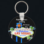 Las Vegas Wedding Favor   Keychain<br><div class="desc">Las Vegas wedding favor - a personalized keychain featuring the famous welcome to fabulous Las Vegas sign. Change text as well as font color and style by clicking on personalize and then on the next screen select "click to customize further."</div>
