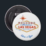 Las Vegas Wedding Favor Magnetic Bottle Opener<br><div class="desc">Las Vegas Wedding Favor Magnetic Bottle Opener. Personalized with the couple's name and wedding date. Enter the Zazzle Design tool for more customization.</div>