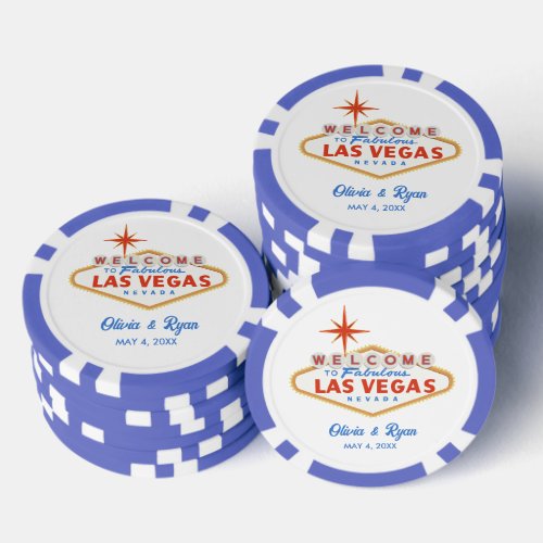Las Vegas Wedding Favor Poker Chips