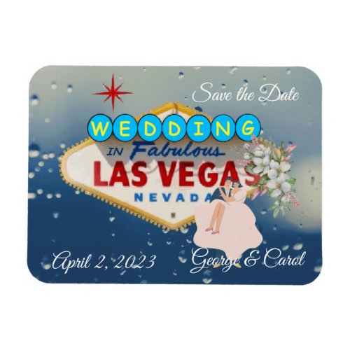 Las Vegas Wedding Flexible Photo Magnet