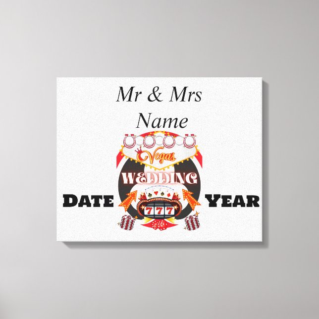 Las Vegas Wedding Gift    Canvas Print (Front)