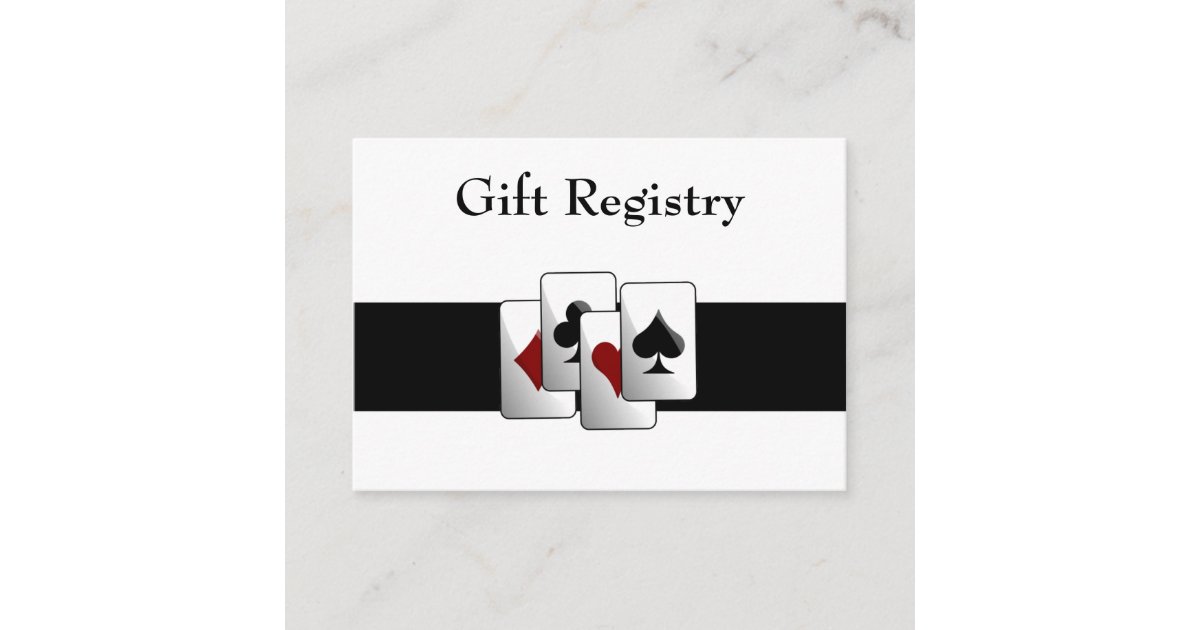 Las Vegas Wedding Gift Registry Cards