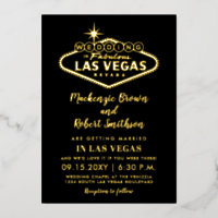 Las Vegas Wedding Gold Black with Info on Back