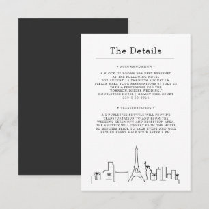 Las Vegas Wedding   Guest Details Enclosure Card