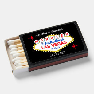 Las Vegas Wedding Guest Party Favor Matchboxes