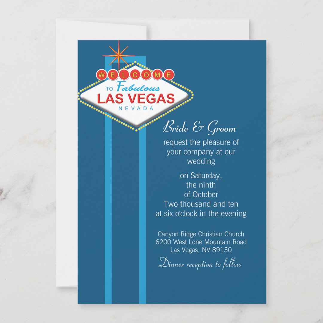 Las Vegas Wedding Invitation | Zazzle