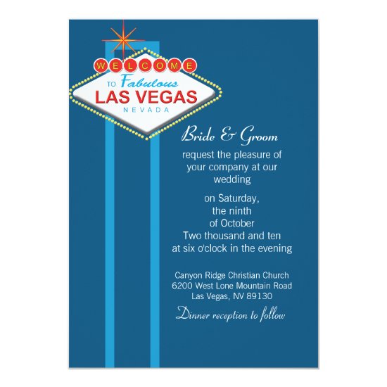 Las Vegas Wedding Invitation
