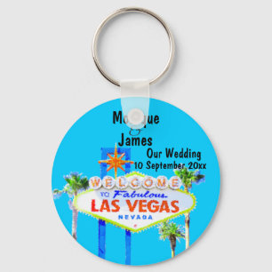 Las Vegas Wedding Invitation Keychain
