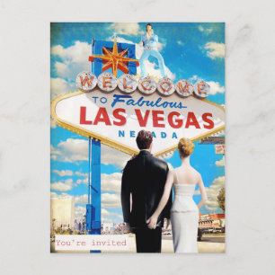 Las Vegas Wedding Invitation Postcard