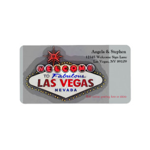Las Vegas Wedding Invitation Return Address Label