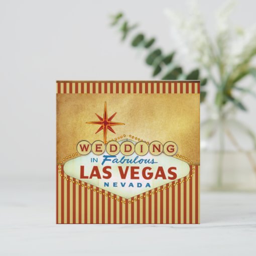 Las Vegas Wedding Invitation Template | Zazzle