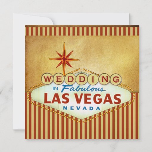 Las Vegas Wedding Invitation Template | Zazzle