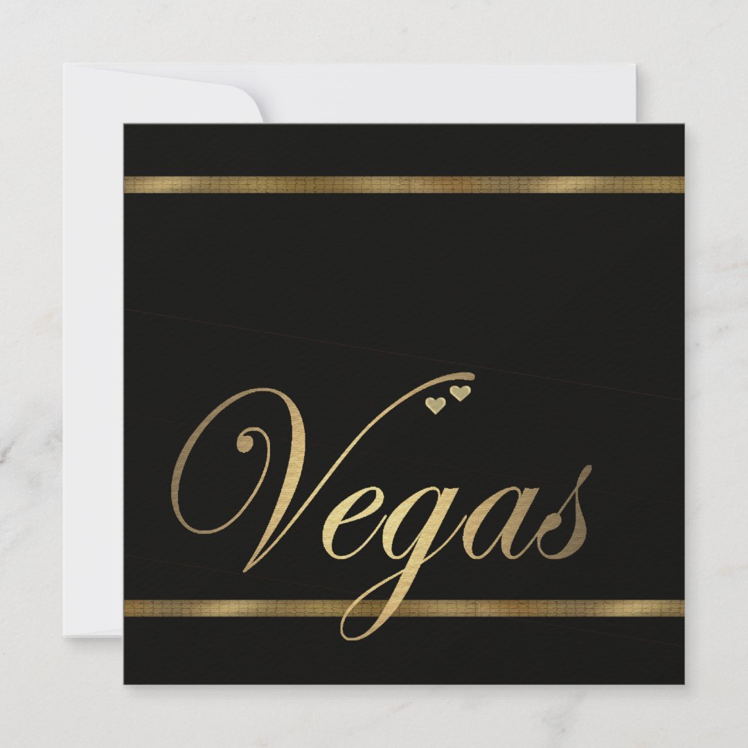 Las Vegas Wedding Invitation Template | Zazzle