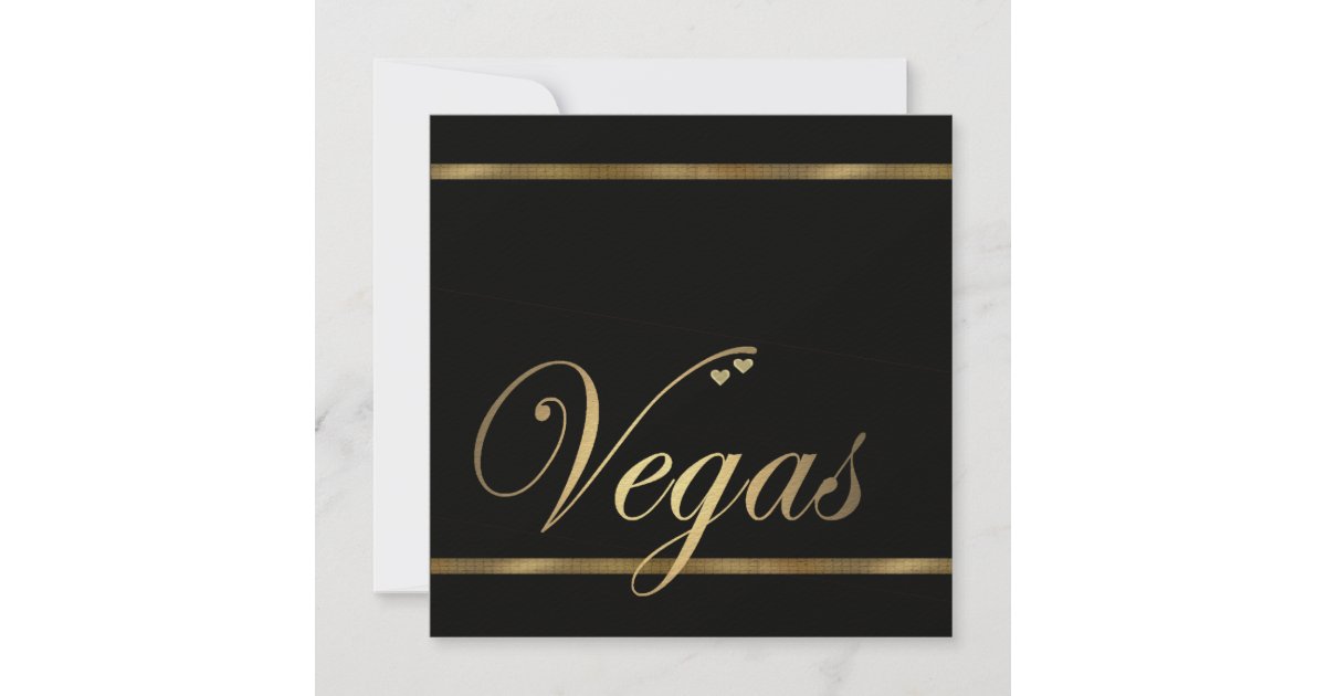 Las Vegas Wedding Invitation Template Zazzle