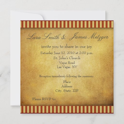Las Vegas Wedding Invitation Template | Zazzle