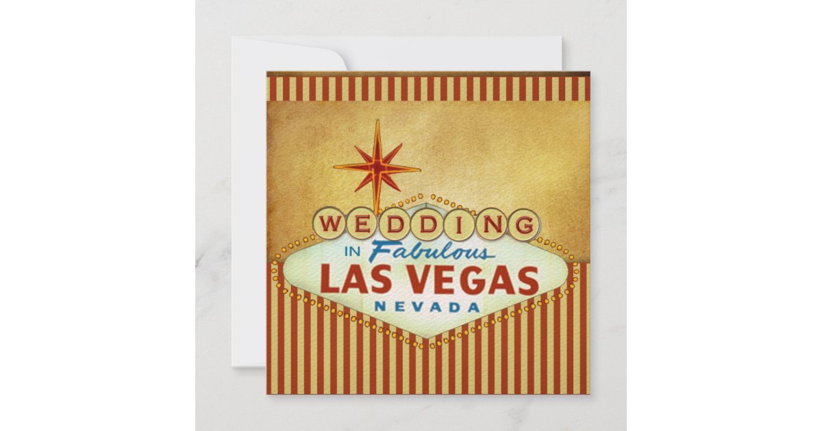 Las Vegas Wedding Invitation Template Zazzle