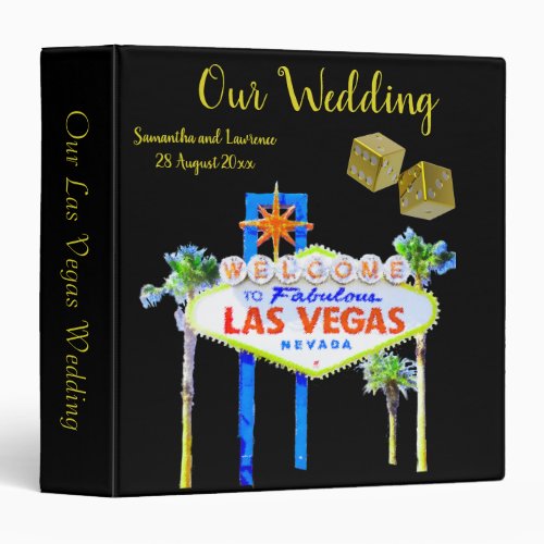 Las Vegas Wedding Lucky in Love 3 Ring Binder