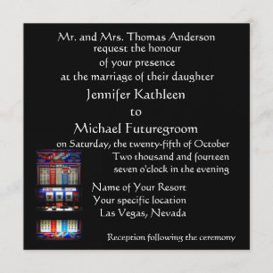 Las Vegas Wedding Lucky in Love Invitation