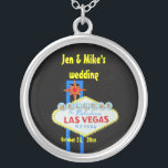 Las Vegas Wedding Memento Silver Plated Necklace<br><div class="desc">A Las Vegas necklace designed for lots of options for personalized choices,  to celebrate any occasion from a wedding to a special birthday.</div>