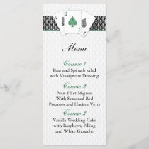 Las vegas wedding menu cards