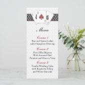 Las vegas wedding menu cards (Standing Front)