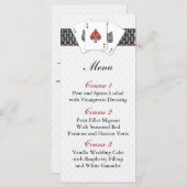 Las vegas wedding menu cards (Front/Back)