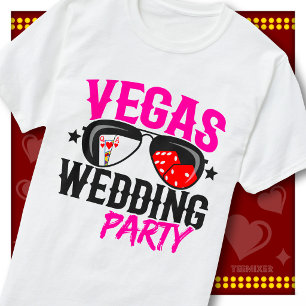 Las Vegas Wedding Party Casino Sunglasses Matching T-Shirt