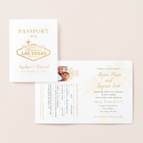 Las Vegas Wedding Passport Invitation