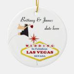 Las Vegas Wedding Personalized Ceramic Ornament at Zazzle