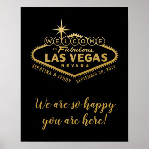Las Vegas Wedding Personalized Welcome Sign