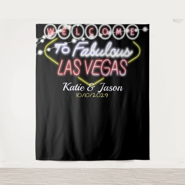 Las Vegas Wedding Photo Booth Reception Backdrop (Front)