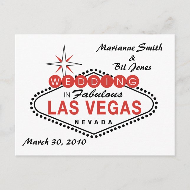 Las Vegas Wedding Postcard (Front)