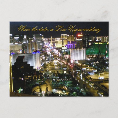 Las Vegas Wedding RSVP Guest Reply Invitation Postcard