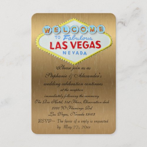 Las Vegas Wedding Reception Gold Enclosure