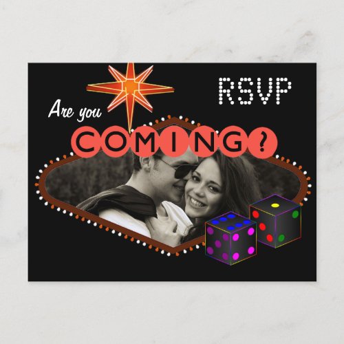 Las Vegas Wedding Reception Invitation RSVP