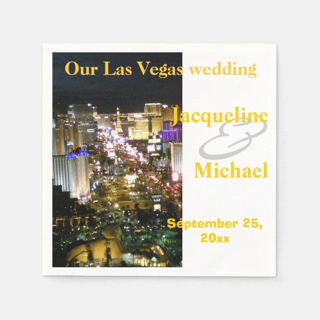 Las Vegas Wedding Receptions Napkins (Front)