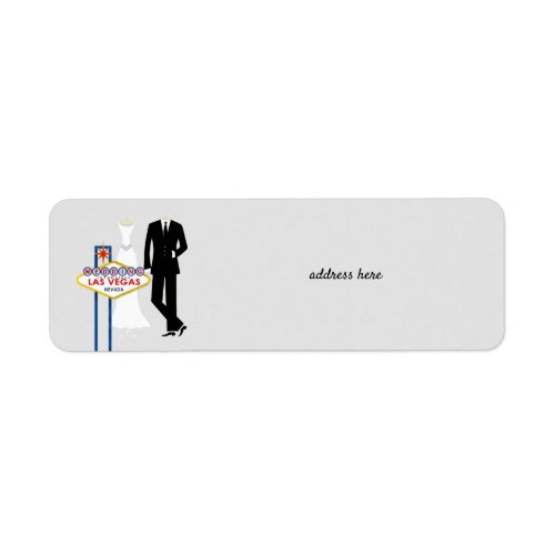 Las Vegas Wedding Return Address Label