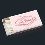 Las Vegas Wedding Rose Gold Personalized Favor Matchboxes<br><div class="desc">Rose Gold and Blush Pink Personalized Welcome to Fabulous Las Vegas Light Sign in Faux Foil with Names and Date Written Under on Custom Wedding Favor Matches. The editable text is customizable for use as a bachelorette party or Vegas birthday party guest favor.</div>