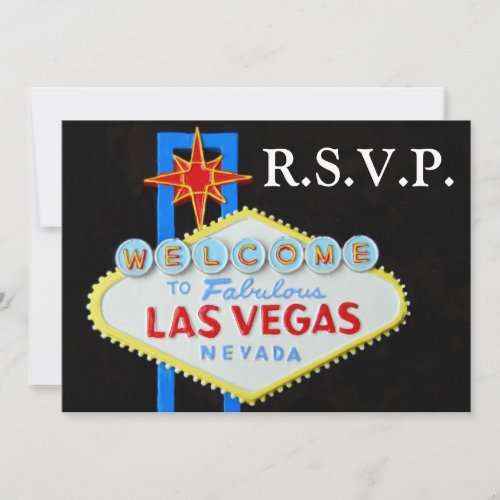 Las Vegas Wedding RSVP Guest Reply cards