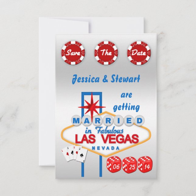 Las Vegas Wedding Save The Date (Front)