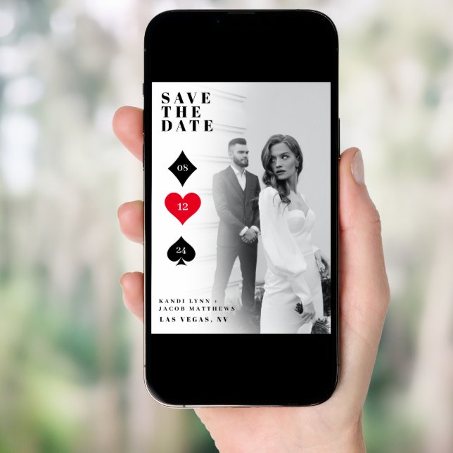 Las Vegas Wedding Save The Date Invitation (Front Digital)